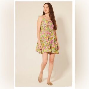 Patrons of Peace Malibu Floral Spaghetti Strap Babydoll Sundress